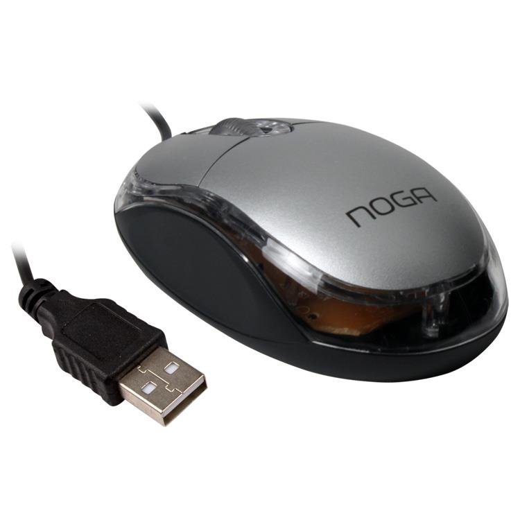 MOUSE USB NG-611UP SILVER- NOGA NET